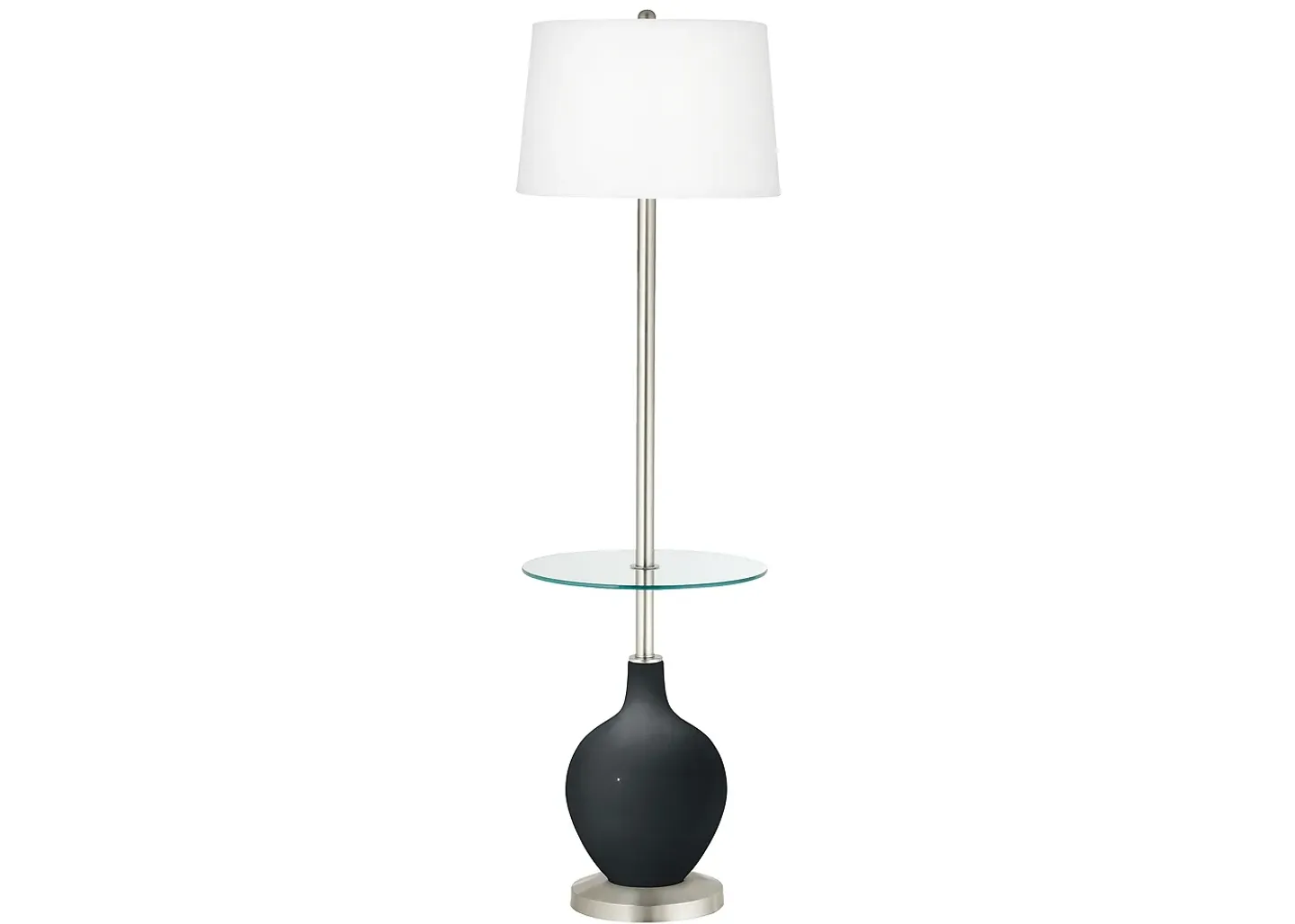 Color Plus Black of Night Ovo Tray Table Floor Lamp